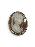 Spilla Mandile 1922 Donna Cammei  in Argento Conchiglia 2MSPCM25.1